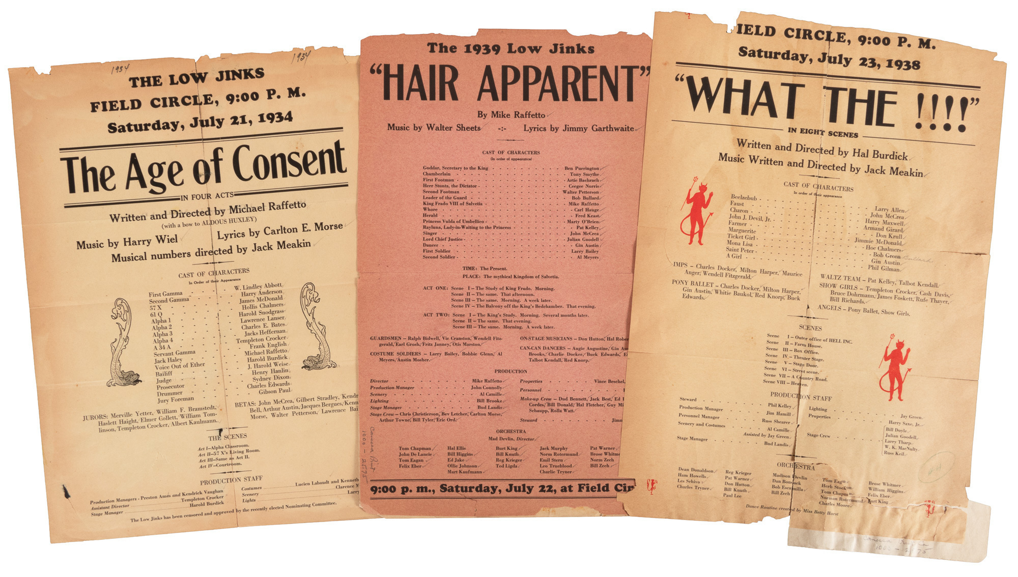 Collection of over sixty posters for the Bohemian Low Jinx