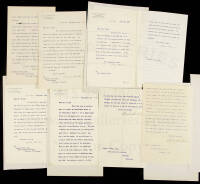 Seven typed letters, signed Charles Scribner or Arthur H. Scribner