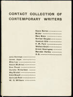 Contact Collection of Contemporary Writers