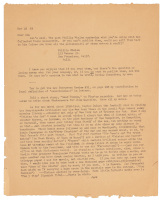 Typescript letter from Jack Kerouac to Robert Giroux