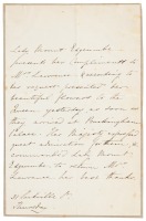 Letter of thanks on behalf of Queen Victoria