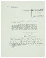 Letter from Harry Truman as President