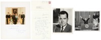 Four items signed by Richard Nixon