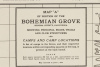 Map "A" of portion of the Bohemian Grove, Sonoma County, California: Showing principal roads, trails and club structures, camps and camp locations - 2