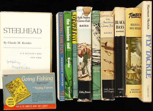 Eleven volumes on American angling