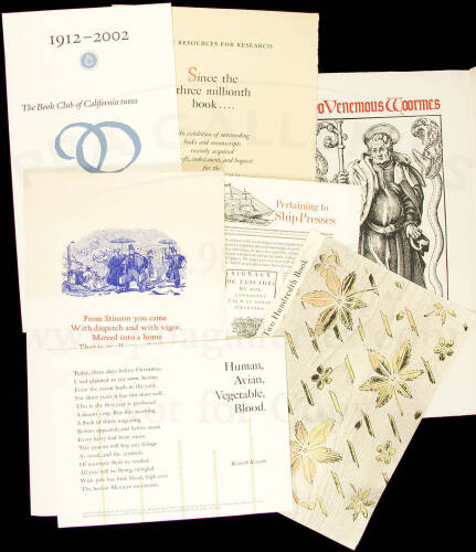 Approximately 50 fine press broadsides