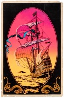 Three psychedelic blacklight posters