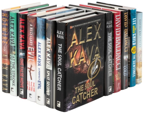 Group of mysteries by David Baldacci and Alex Kava