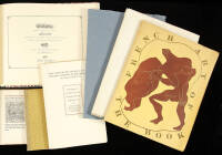 Seven volumes on the arts of bookbinding or typography