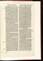 A Leaf from the First Edition of the First Complete Bible in English, The Coverdale Bible 1535