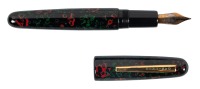 Black Lacquer Fountain Pen, Mottled Pattern