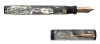 No. 75 Green and Cream Celluloid Oversized Fountain Pen, Giant Nib