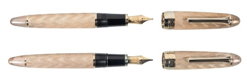 Classic Pens [CP7] "Pacific and Atlantic" Pair of Sterling Silver Limited Edition Fountain Pens