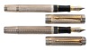 Classic Pens [CP5] Parker Duofold "Classic & Modern" Pair of Sterling Silver Limited Edition Fountain Pens
