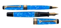 Optima Blue Celluloid Fountain Pen and Propelling Pencil