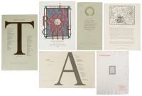 Twelve pieces of fine press ephemera