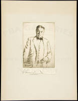 Original etching of A. Edward Newton, signed by him and the artist