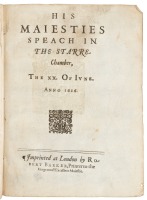 His Majesties Speach in the Starre-Chamber, The xx. of June. Anno 1616