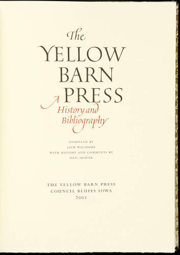 The Yellow Barn Press: A History and Bibliography