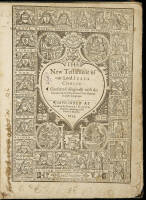 The New Testament of our Lord Iesus Christ. Conferred diligently with the Greeke, and best approued Translations in diuers Languages