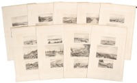 Thirteen plates from Pictorial Illustrations of New Zealand, each with three images