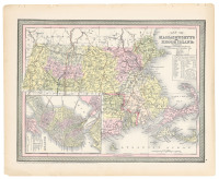 Map of Massachusetts and Rhode Island