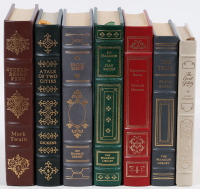 Seven leatherbound books from Franklin Library and others