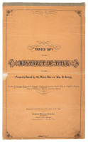 Printed Copy of an Abstract of Title to the Property Owned by the Minor Heirs of Wm. B. Gregg, in the D. Gregg First and Second Additions on the North Side Buffalo Bayou, City of Houston, Harris County, Texas