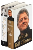 Autobiographies by Bill & Hillary Clinton, each signed