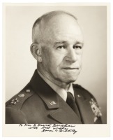 Photograph signed and inscribed by Omar N. Bradley