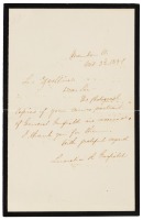 Autograph note signed by Lucrecia R. Garfield