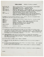 Jefferson Airplane 1969 summery itinerary typescript