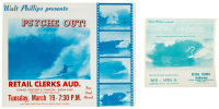 Two Walt Phillips surf film flyers/posters