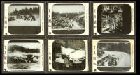 74 photographic lantern slides of construction in California