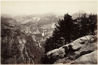 Vernal Fall and Nevada Fall from Glacier Pt., Yosemite