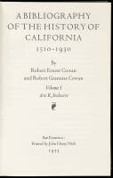 A Bibliography of the History of California, 1510-1930