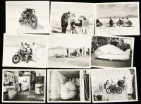 24 original snapshot photographs documenting the 1938 world speed record attempt at Bonneville Salt Flats