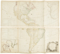 A New Map of the Whole Continent of America, Divided into North and South and West Indies. Wherein are Exactly Described the United States of North America, as well as the several European Possessions according to the Preliminaries of Peace signed at Vers