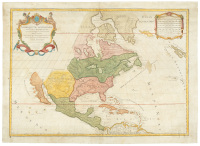 Amerique Septentrionale divis&eacute;e en ses Principales Parties, ou sont distingu&eacute;s les uns des autres les Estats suivant quils appartiennent presentemet aux Fran&ccedil;ois, Castillans, Anglois, Suedois, Danois, Hollandois...
