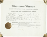 Document Signed, appointing Edward V. Aberg as Postmaster of Shell Lake, Washburn County, Wisconsin