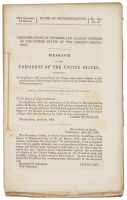Message of the President of the United States...relative to discriminations in Switzerland against citizens of the United States of the Hebrew persuasion