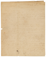 Letter by a brutal slave owner in a legal dispute involving slave ownership