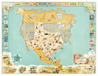 Official Texas Brags Map of North America