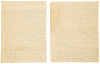 Archive of letters from the wife of the owner of the Avondale estate in Maryland, to a relative the Rosewell Plantation of Gloucester, Virginia, with much reference to their slaves - 6