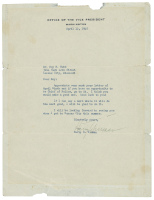 Letter signed by Harry Truman on the day he became President