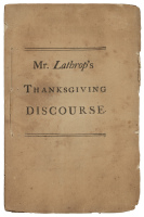 A Discourse Preached December 15th 1774. Being the Day Recommended by the Provincial Congress, To Be Observed in Thanksgiving to God for the Blessings Enjoyed; and Humiliation on Account of Public Calamities