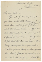 Autograph Letter signed by Woodrow Wilson to his wife, Ellen