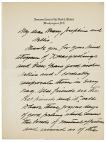 Autograph letter from William Howard Taft as Chief Justice