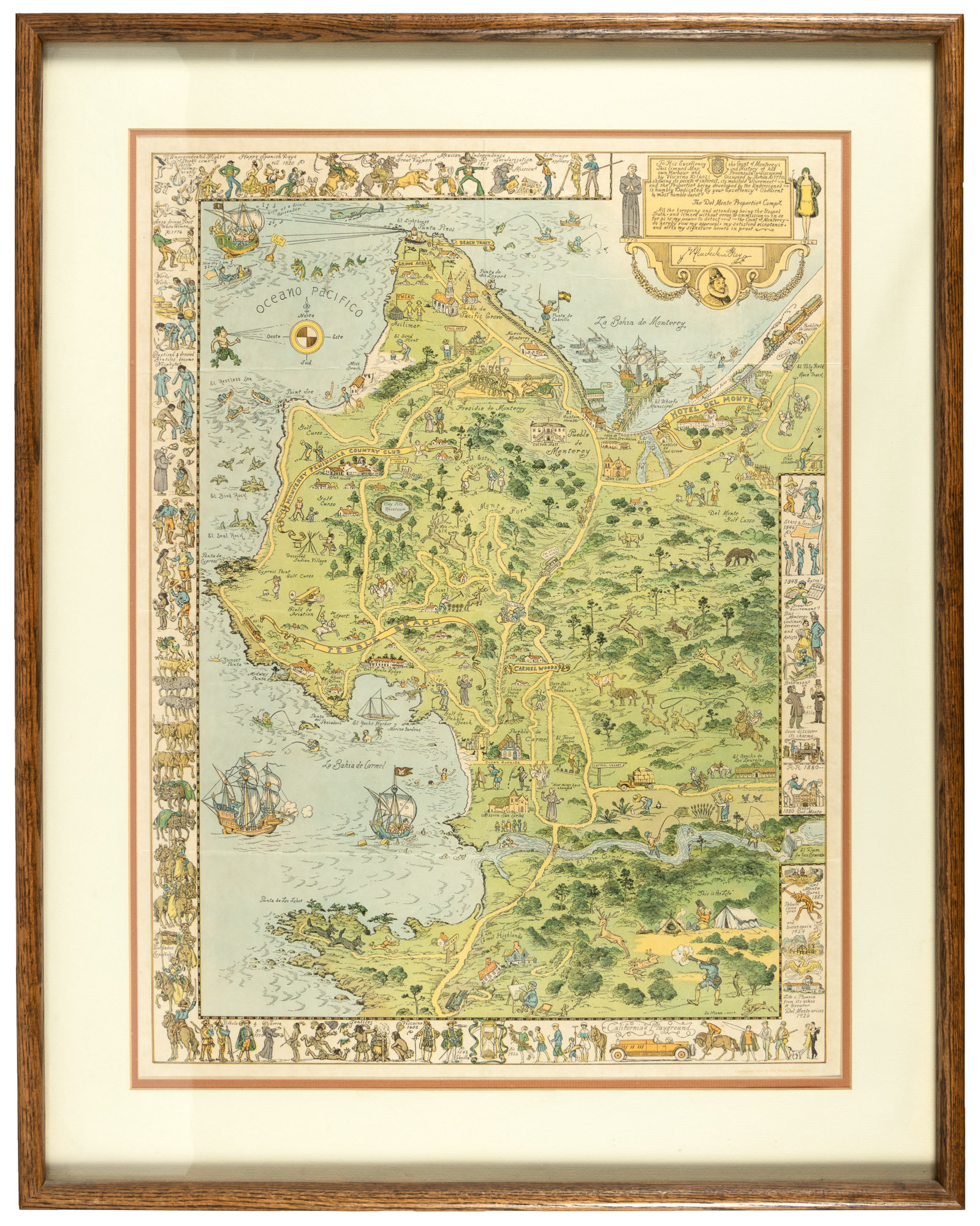 Limned To his Excellency the Count of Monterey: this limned map and history of ...