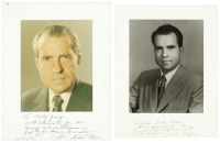 Two photographs signed and inscribed by Richard Nixon